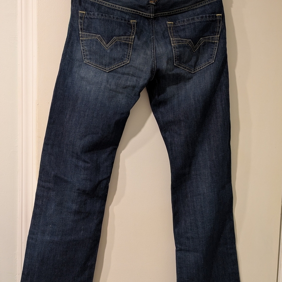 Vintage Diesel Y2K Straight Fit Navy Blue Jeans - 28x32 - Picture 3 of 5